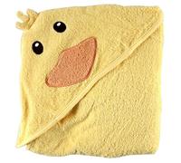 Luvable Friends Animal Face Hooded Towel Woven Terry - Duck