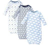 Luvable Friends Baby Girls' Cotton Gowns Nightgown, Boy Clouds, 0-6 Months