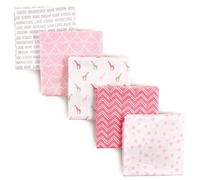 Luvable Friends"Color Rings" 5-Pack Receiving Blankets 28 x28 inches Giraffe