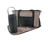 Luvable Friends Diaper Bag Tote, Gold Quatrefoil, Large