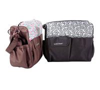Luvable Friends Diaper Tote Bag, Brown, Large
