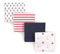 Luvable Friends Flannel 4 Piece Receiving Blankets, Birdies