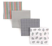 Luvable Friends Flannel Receiving Blankets, Blue Bull Dog