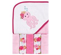Luvable Friends Hooded Towel and 5 Washcloths, Girl Fox