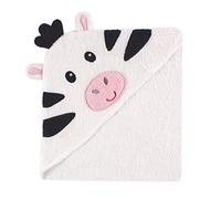 Luvable Friends Unisex Baby Cotton Animal Face Hooded Towel, Zebra, One Size