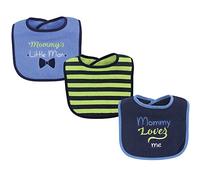 Luvable Friends Unisex Baby Cotton Drooler Bibs with Fiber Filling, Boy Mommy, One Size