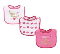 Luvable Friends Unisex Baby Cotton Drooler Bibs with Fiber Filling, Girl Daddy, One Size
