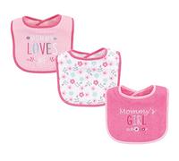 Luvable Friends Unisex Baby Cotton Drooler Bibs with Fiber Filling, Girl Mommy, One Size