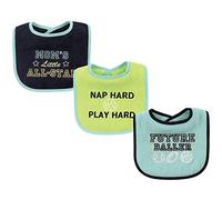 Luvable Friends Unisex Baby Cotton Drooler Bibs with Fiber Filling, Sports, One Size