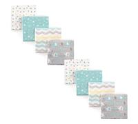 Luvable Friends Unisex Baby Cotton Flannel Receiving Blankets, Basic Elephant 8-Piece, One Size
