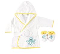 Luvable Friends Unisex Baby Cotton Terry Bathrobe, Octopus, One Size