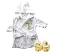 Luvable Friends Unisex Baby Cotton Terry Bathrobe, Yellow, One Size