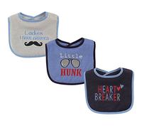 Luvable Friends Unisex Baby Cotton Drooler Bibs with Fiber Filling, Hunk, One Size
