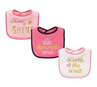 Luvable Friends Unisex Baby Cotton Drooler Bibs with Fiber Filling, Sparkle, One Size