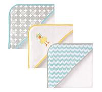 Luvable Friends Unisex Baby Cotton Terry Hooded Towels, Scuba Duck, One Size