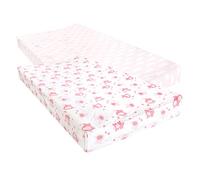 Luvable Friends Unisex Baby Fitted Changing Pad Cover, Girl Basic Elephant, One Size