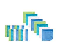 Luvable Friends Unisex Baby Super Soft Bundle Washcloths, Blue, One Size