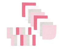Luvable Friends Unisex Baby Super Soft Bundle Washcloths, Pink Pastel, One Size