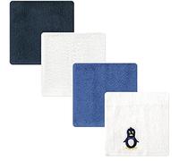 Luvable Friends Unisex Baby Super Soft Cotton Washcloths, Mr. Penguin, One Size