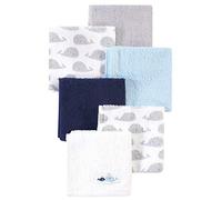 Luvable Friends Unisex Baby Super Soft Cotton Washcloths, Whale, One Size