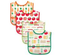 Luvable Friends Unisex Baby Waterproof PEVA Bibs, Blue, One Size
