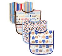 Luvable Friends Unisex Baby Waterproof PEVA Bibs, Cookie, One Size