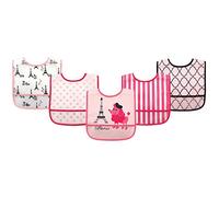 Luvable Friends Unisex Baby Waterproof PEVA Bibs, French Poodle, One Size