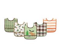 Luvable Friends Unisex Baby Waterproof PEVA Bibs, Moose, One Size
