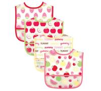 Luvable Friends Unisex Baby Waterproof PEVA Bibs, Pink, One Size