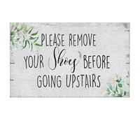 LUVADIAN Please Remove Your Shoes Doormat - Shoes Off Doormat, Take Off Your Shoes Door Mat, Funny Welcome Mats for Front Door, Indoor Door Mats for Entryway, 17x30 Inch