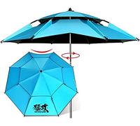 LUVADU ZCX large Fishing Umbrella Fishing Umbrella, Portable Foldable Beach Parasol Wind Resistance Large Outdoor Fishing Umbrella Portable Fishing Umbrella (Size : 2.2m)