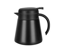 Luvan 800ml Thermal Carafe,304 18/10 Stainless Steel Thermal Carafe/Double Walled Vacuum Insulated Coffee Pot with Press Button Top,BPA Free,for Coffee,Tea,Beverage (Black / 27oz)