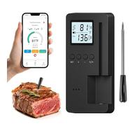 Luvan Smart Wireless Meat Thermometer - Bluetooth Digital Food Thermometer Probe with LCD Display, APP Control & Ceramic Handle, IP67 Waterproof for Instant Read in BBQ, Grilling, Kitchen, Cooking