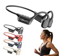 Luvant Bone Conduction Headphones - 360° Panoramic Audio Experience, Bidirectional Acoustic Noise Cancellation, IPX8 Waterproof, Long Battery Life for Sports, Work and Everyday Use (Black)