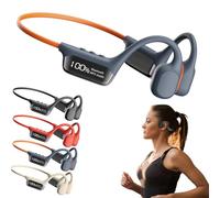 Luvant Bone Conduction Headphones - 360° Panoramic Audio Experience, Bidirectional Acoustic Noise Cancellation, IPX8 Waterproof, Long Battery Life for Sports, Work and Everyday Use (Blue)