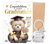 Luvart Bear Graduation Greeting Card - Congratulations on Your Graduation Bear Design, Graduation Gift for Daughter Son Friends Graduates