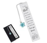 Luvart Dear Nan Bookmarks Gifts - Nan Gifts from Grandchildren, Granny Bookmark from Granddaughter Grandson, Mothers Day Retirement Christmas Birthday Present for Grandmother Grandma