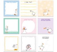 Luvart Funny Goose Sticky Notes Gifts 3x3 Inch 9 Pack