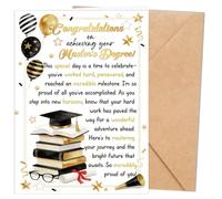 Luvart Masters Degree Graduation Card - Graduation Card Congratulations on your Master's Degree, Graduate Gift for Master's Graduates