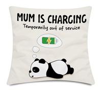 Luvart Mother's Day Cushion Covers - Mothering Sunday Cushion Cover, Cute Panda Pillowcase for Sofa Outdoor Home Decoratuon, Mom Mum Throw Pillow Cases 45x45 cm