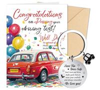 Luvart Passed Driving Test Gifts - Congratulations On Passing Your Driving Test Card, Drive Safe Keyring, New Driver Gift, Just passed Driving Test Gifts for Boyfriend Girlfriend Son Daughter