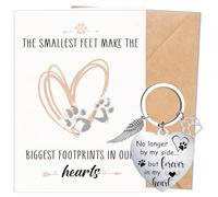 Luvart Pet Memorial Bereavement Gifts - 2Pcs Pet Cat Dog Loss Gifts, Pet Bereavement Card with Keyring Envelope Dust Bag, Condolence Sympathy Remembrance Gift for Loss Pet Dog Cat Keepsake