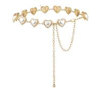 Luvatar Fashion Metal Waist Chain Belt Blouse Dress Sweater Chain Belt…, Golden-s95, Medium