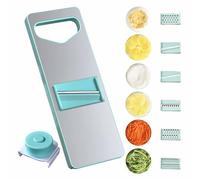Luvbin 6-in-1 Mandoline Slicer - Multi-Functional Kitchen Gadget for Slicing and Julienne, Durable Stainless Steel Surface and Blades, Handheld Vegetable and Fruit Cutter with Safety Features
