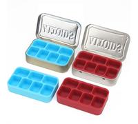 Luvcosy 4-Pack Tin Organizer Inserts Compatible with 1.76oz Altoids Tins, Silicone Tin Insert for Weekly Pill Organizer, Screw Set, Fishing Tackle Box, Paint Palette & Jewelry Organizer