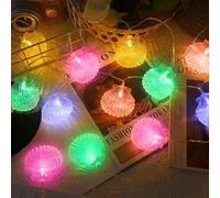 LUVDECO 3M 20 LED Battery Powered Fairy Lights, Waterproof Shell String Lights, 2 Modes Multi-Colored Lights for Indoor Outdoor Christmas Party Garden Decor