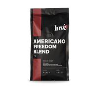 Luvé Americano Freedom Blend Coffee - Medium Roast Arabica, Smooth & Aromatic, Rich Cacao & Caramel Notes - Whole Bean 1kg/250g & Ground 250g - Freshly Roasted