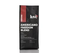 Luve Americano Freedom Blend Ground Coffee 250g - Medium Roast 100% Arabica - Fresh Roasted UK - Premium Quality Intense Coffee with Cacao & Caramel Notes - Smooth Crema