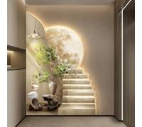 LUVEQLSIT 3D Wall Decoration, Crystal Wall Decor, Large Home Decor, Creative Wall Painting, Suitable for Entryway, Corridor(Gold A,100cm/39.3in)