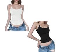 Luvette Tank, Invisible Strap Tank Top for Women, Houdini Tank Top Invisible Straps, Y2k Aesthetic Sexy Tank Tops for Women(MIX2-1,M)